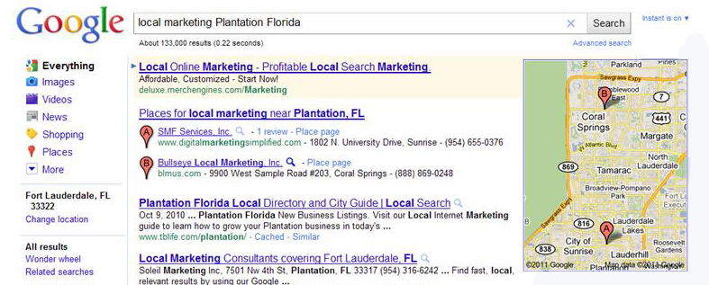 Google Places Smaller